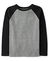 Boys Colorblock Thermal Raglan Top