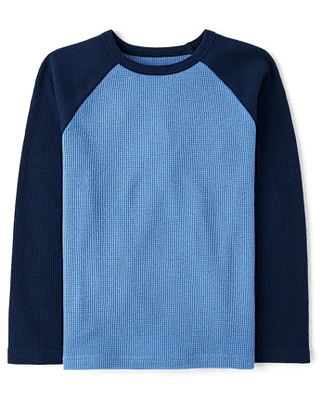 Boys Colorblock Thermal Raglan Top