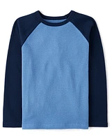 Boys Colorblock Thermal Raglan Top