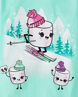 Girls Winter Marshmallows Graphic Tee