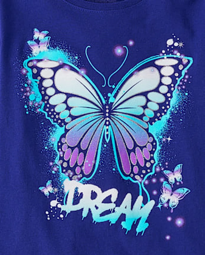 Girls Dream Butterfly Graphic Tee