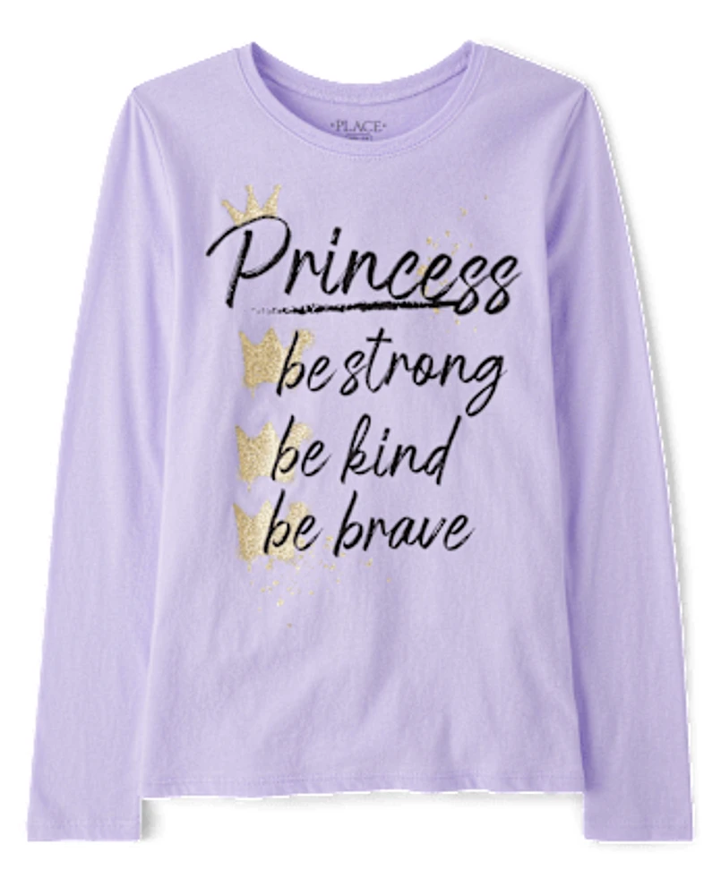 Girls Princess List Graphic Tee