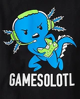 Boys Gamer Axolotl Graphic Tee