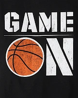 Boys Game On Basketball Graphic Tee