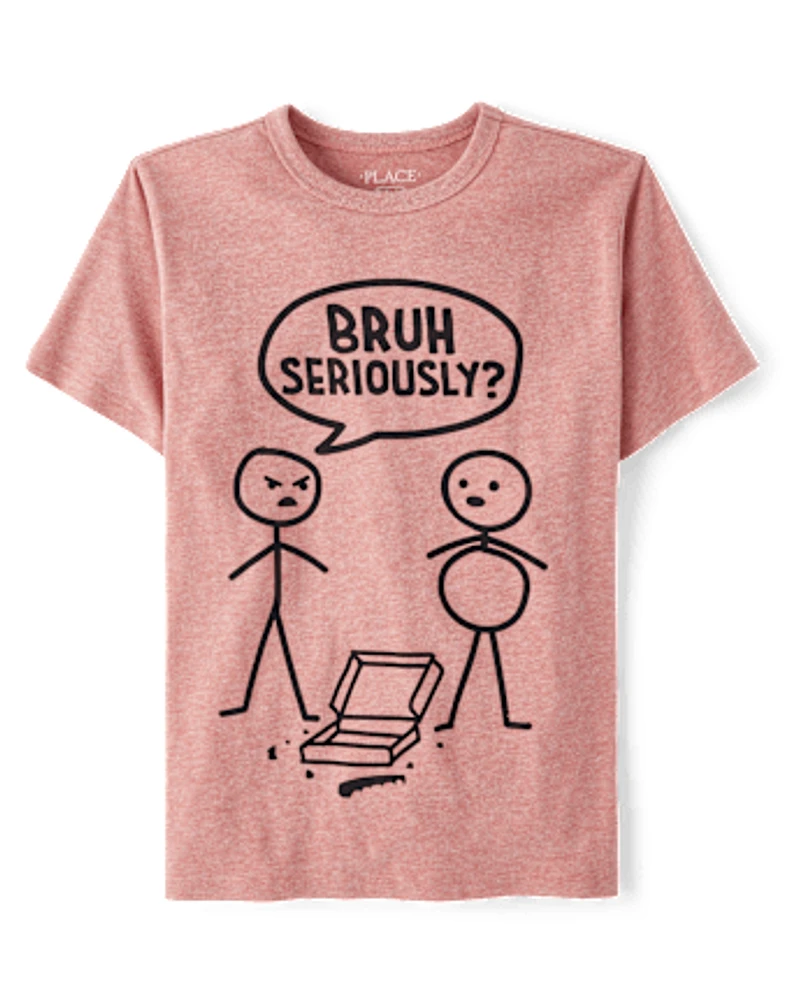 Boys Bruh Seriously Graphic Tee