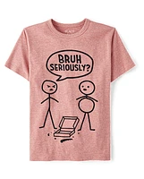 Boys Bruh Seriously Graphic Tee