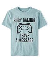 Boys Busy Gaming Graphic Tee