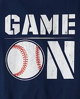 Boys Game On Baseball Graphic Tee