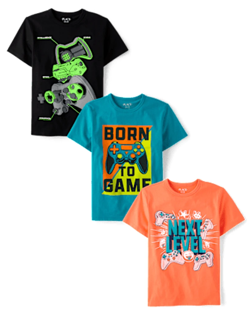 Boys Gamer Graphic Tee 3-Pack