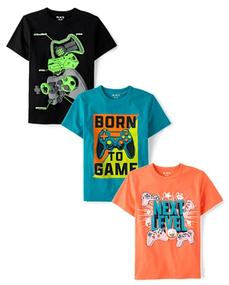 Boys Gamer Graphic Tee 3-Pack