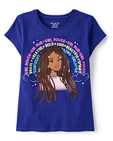 Girls Girl Positive Words Graphic Tee