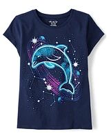 Girls Dolphin Graphic Tee