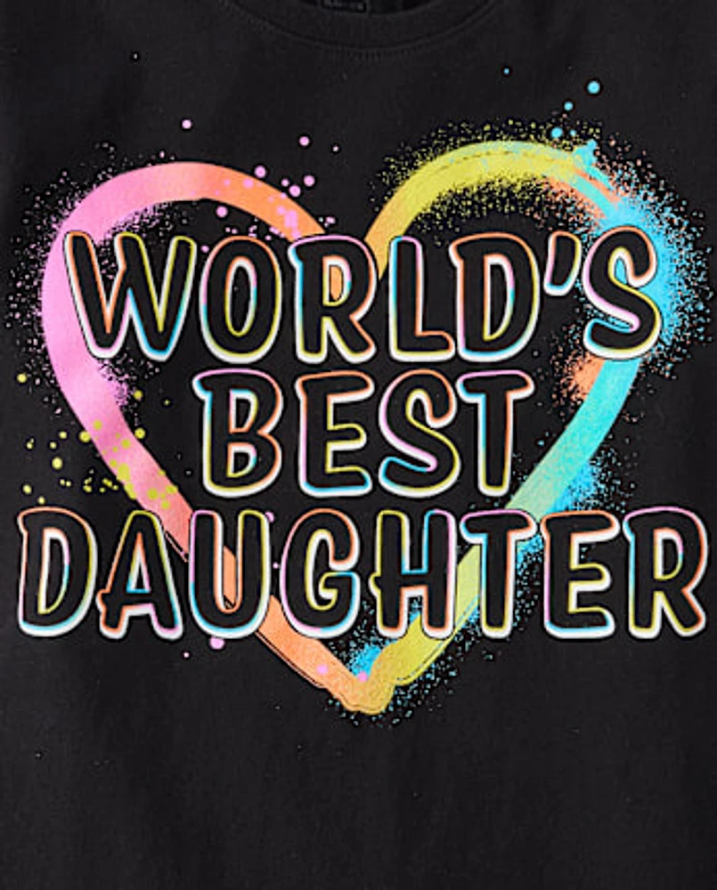 Girls Best Daughter Graphic Tee