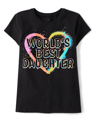 Girls Best Daughter Graphic Tee