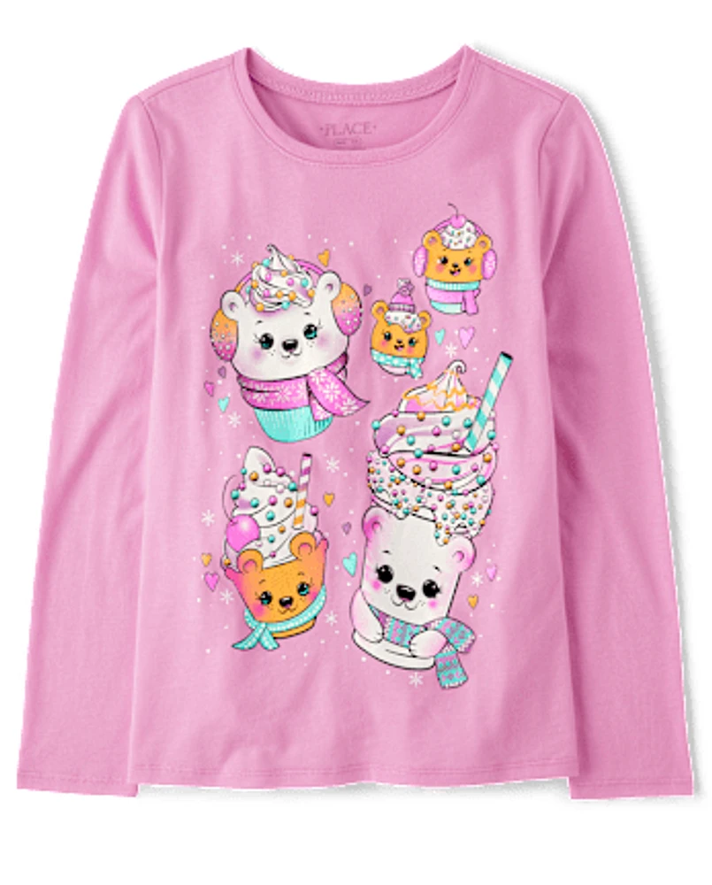 Fille Winter Dessert T-shirt imprimé