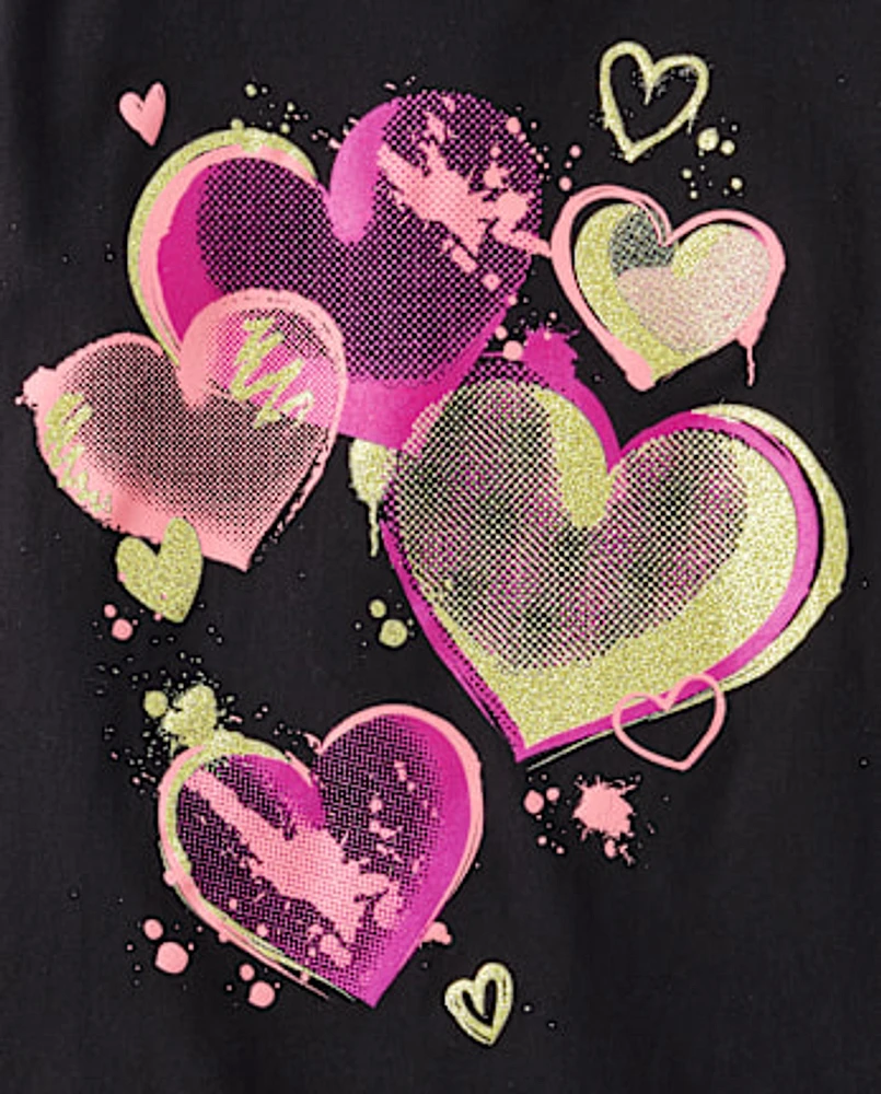 Girls Heart Graphic Tee