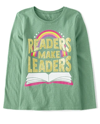 Girls Readers Make Leaders Graphic Tee