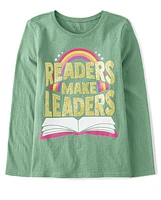 Girls Readers Make Leaders Graphic Tee