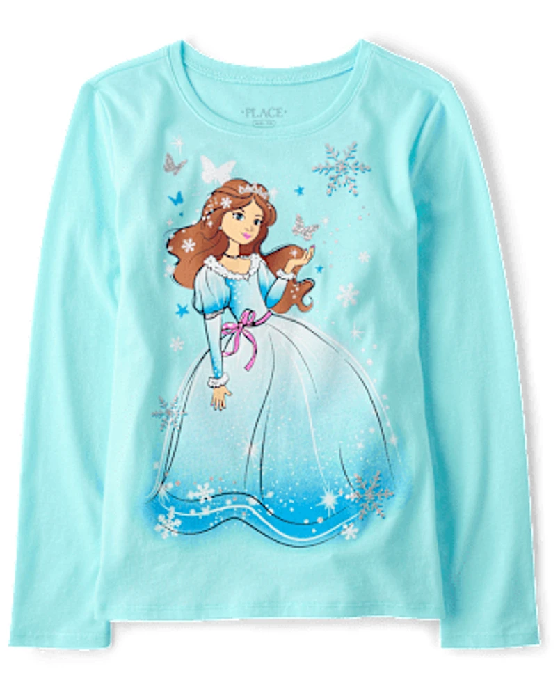 Fille Winter Princess T-shirt imprimé