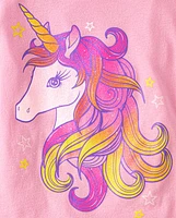 T-shirt fille licorne imprimé