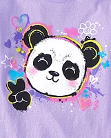 Girls Panda Graphic Tee