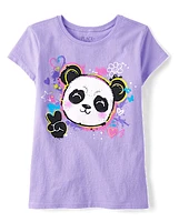 Girls Panda Graphic Tee