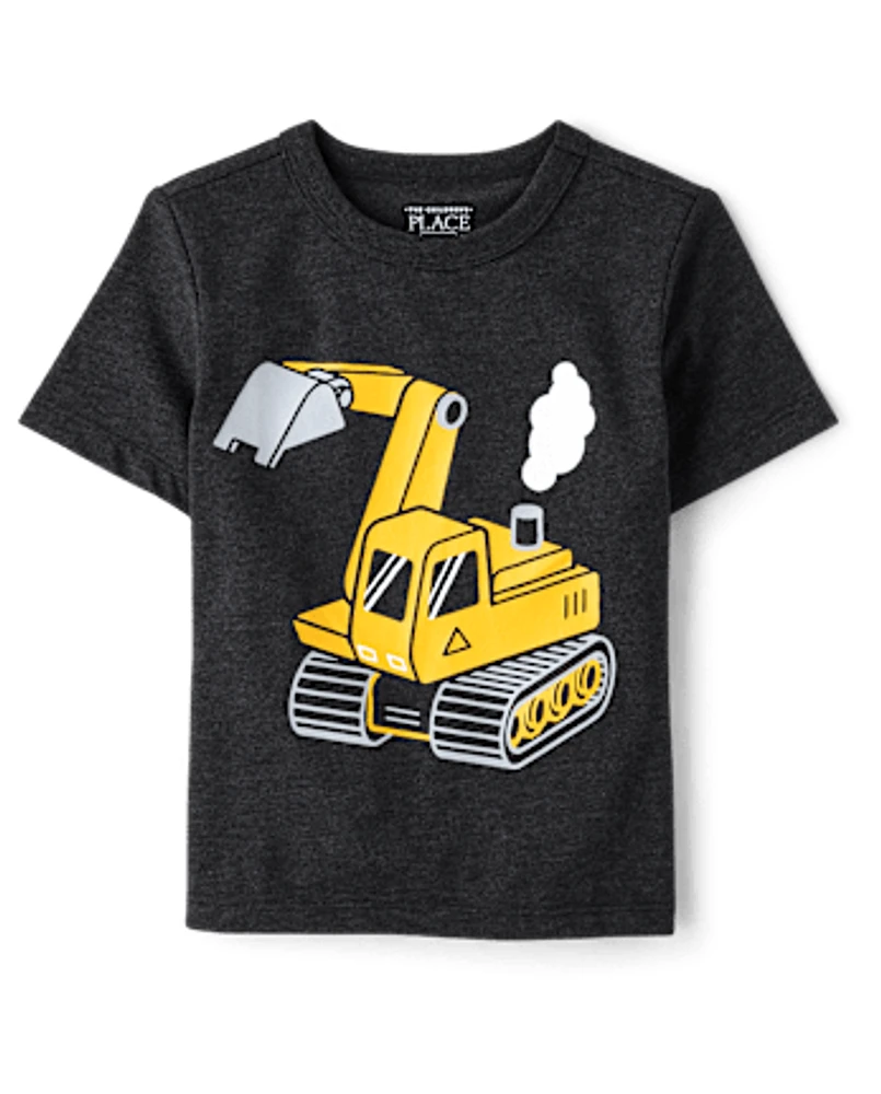 Baby And Toddler Boys Bulldozer Graphic Tee