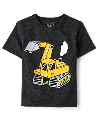 Baby And Toddler Boys Bulldozer Graphic Tee