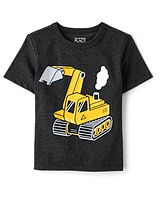 Baby And Toddler Boys Bulldozer Graphic Tee