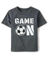 Baby And Toddler Boys Game On Soccer Graphic Tee