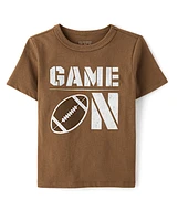 Baby And Toddler Boys Game On Football Graphic Tee