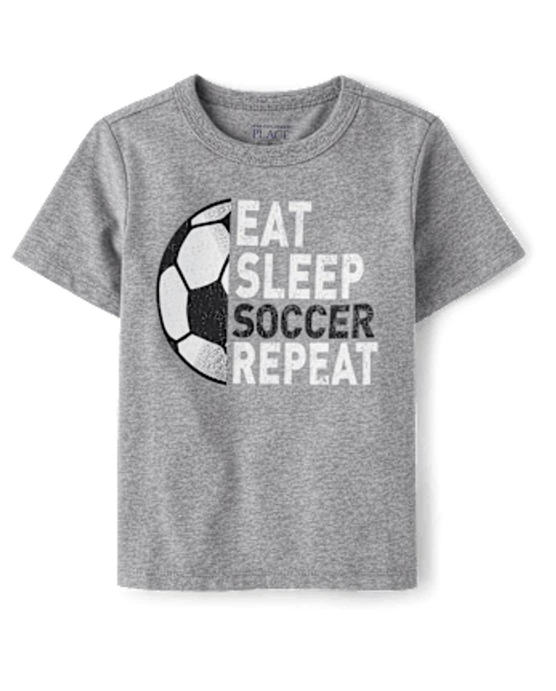 Baby And Toddler Boys Soccer Graphic Tee