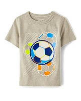 Baby And Toddler Boys Soccer Ball Graphic Tee