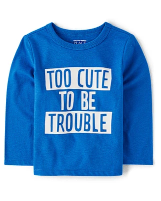 Baby And Toddler Boys Trouble Graphic Tee