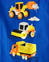 Baby And Toddler Boys Construction Vehicles Graphic Tee