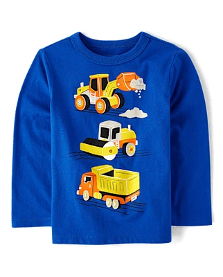 Baby And Toddler Boys Construction Vehicles Graphic Tee