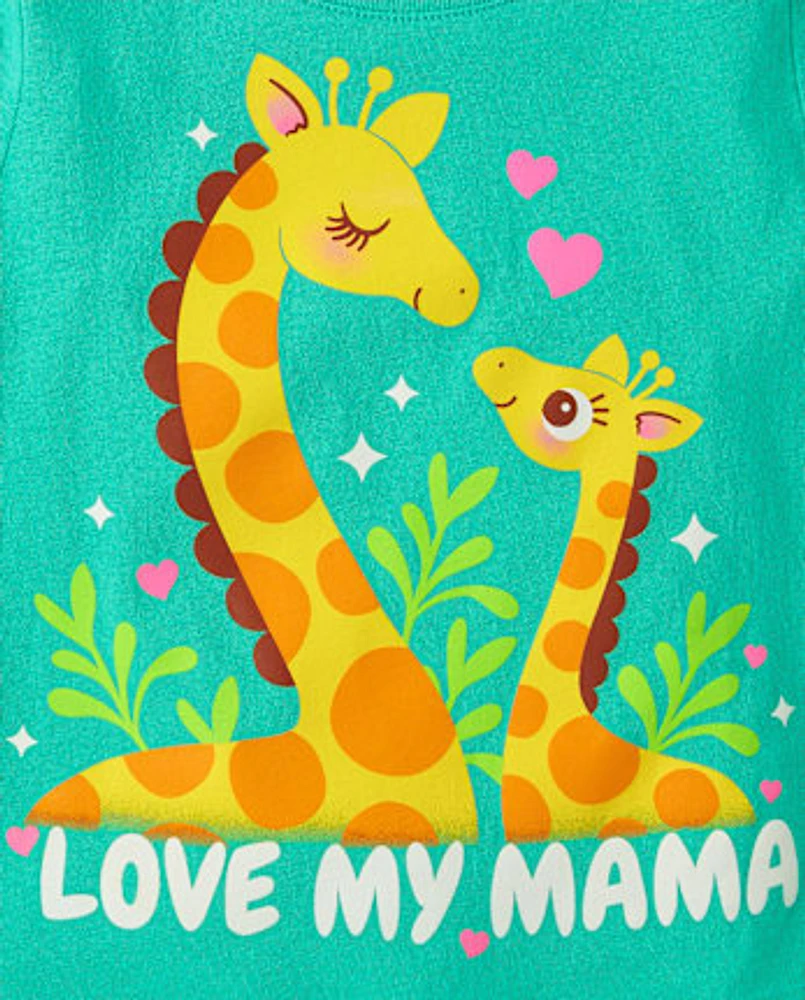 Baby And Toddler Girls Giraffe Graphic Tee