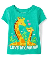 Baby And Toddler Girls Giraffe Graphic Tee