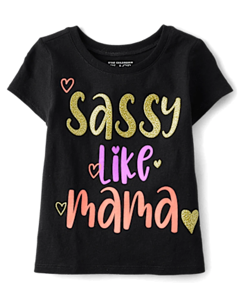 Baby And Toddler Girls Sassy Like Mama Graphic Tee