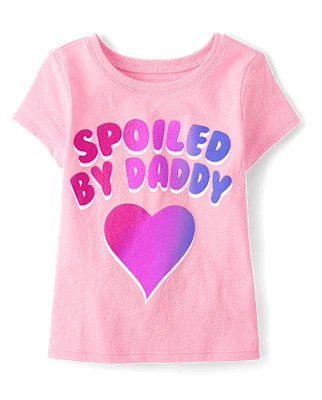 Baby And Toddler Girls Spoiled By Daddy Graphic Tee