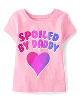 Baby And Toddler Girls Spoiled By Daddy Graphic Tee