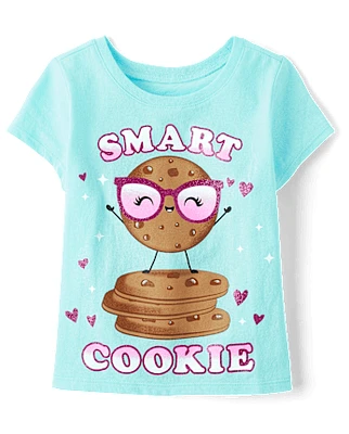 Baby And Toddler Girls Smart Cookie Graphic Tee