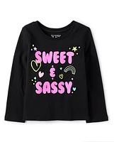 Baby And Toddler Girls Sweet Sassy Graphic Tee