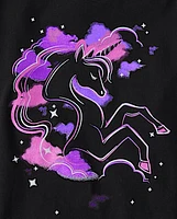 T-shirt fille licorne imprim