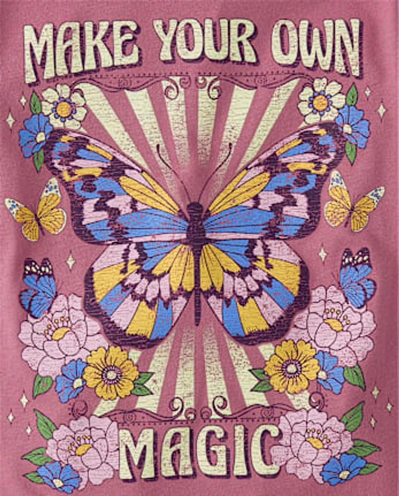 Girls Butterfly Magic Graphic Tee