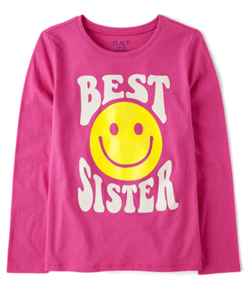 Girls Best Sister Graphic Tee