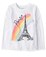 Girls Paris Graphic Tee