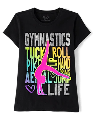 Girls Gymnastics Graphic Tee