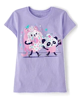 Fille Animal Dessert T-shirt imprimé