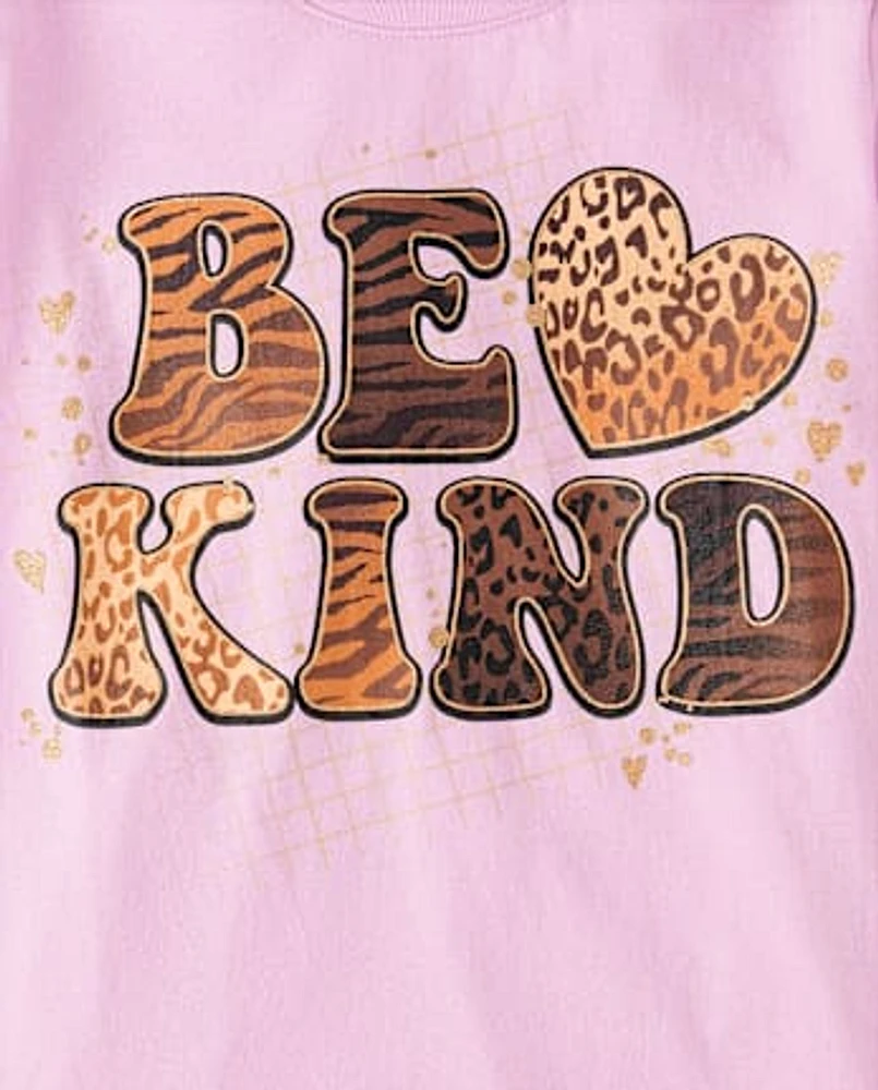 Fille Be Kind T-shirt imprimé